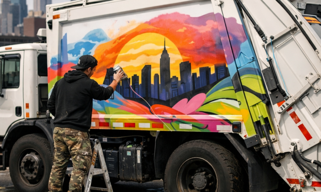 pintar camión de basura