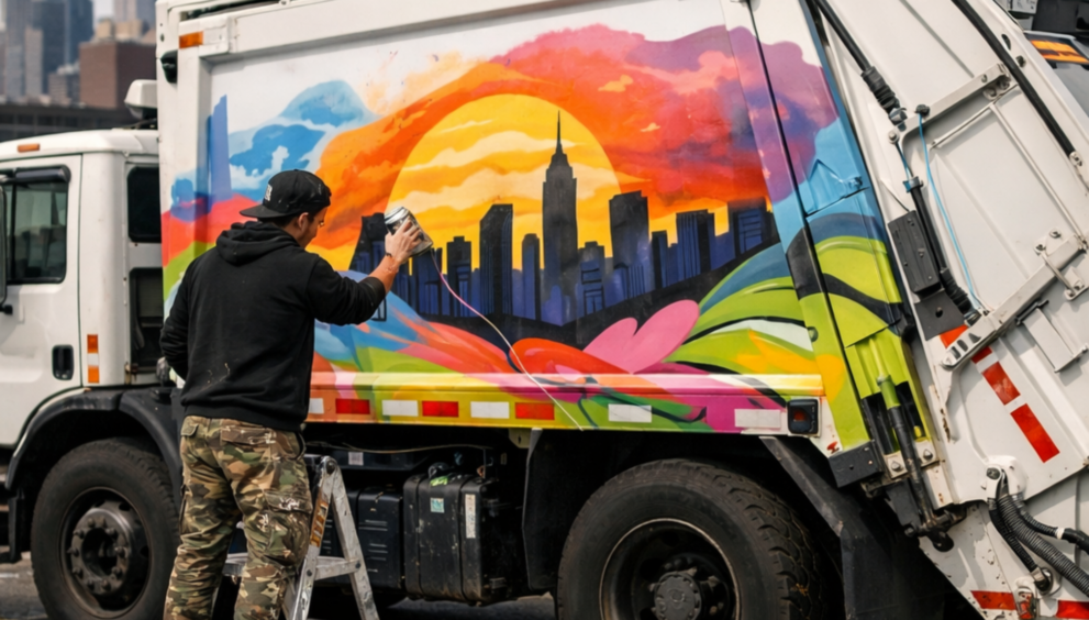 pintar camión de basura