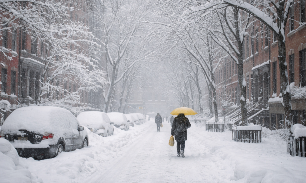 tormenta invernal en Nueva York