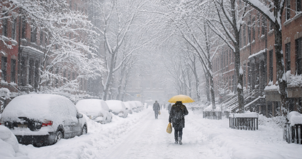 tormenta invernal en Nueva York