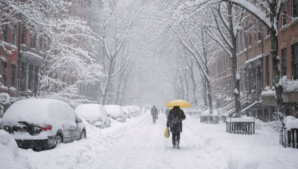 tormenta invernal en Nueva York